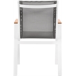 Meridian Furniture Nizuc Grey Outdoor Patio Dining Arm Chair (Set of 2)