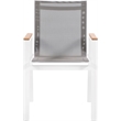 Meridian Furniture Nizuc Grey Outdoor Patio Dining Arm Chair (Set of 2)