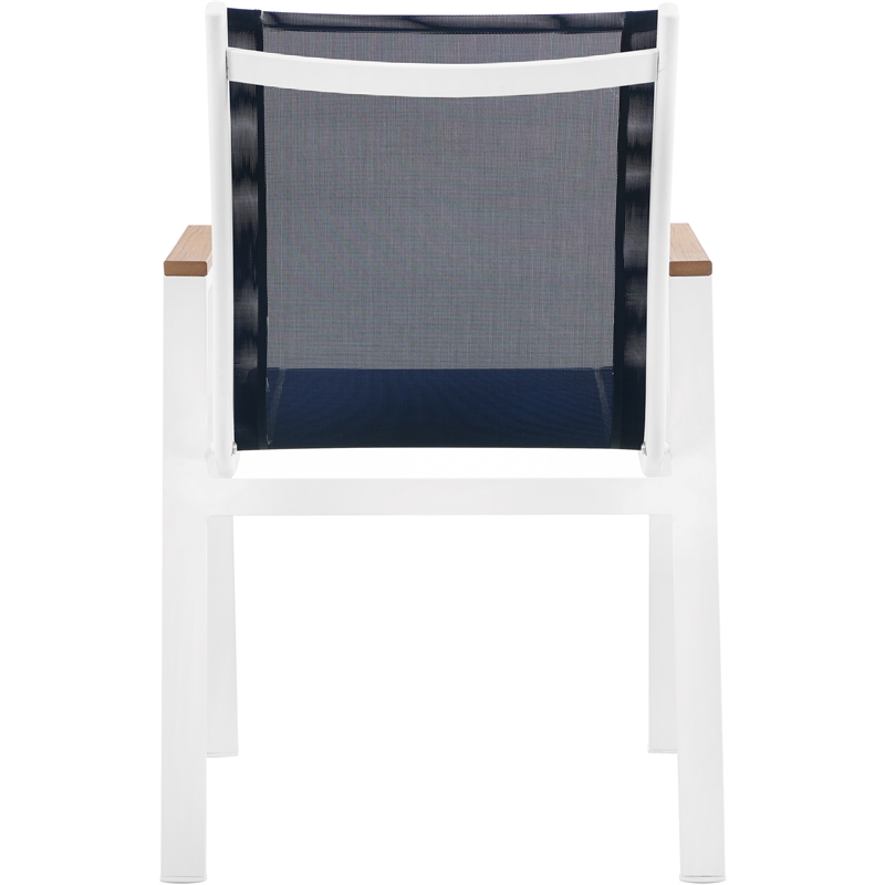 Meridian Furniture Nizuc Navy Outdoor Patio Dining Arm Chair (Set of 2)