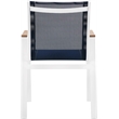 Meridian Furniture Nizuc Navy Outdoor Patio Dining Arm Chair (Set of 2)