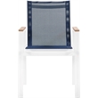 Meridian Furniture Nizuc Navy Outdoor Patio Dining Arm Chair (Set of 2)