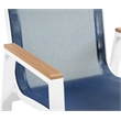 Meridian Furniture Nizuc Navy Outdoor Patio Dining Arm Chair (Set of 2)
