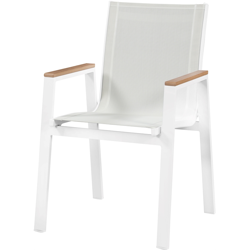Meridian Furniture Nizuc Off White Outdoor Patio Dining Chair (Set of 2)
