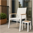Meridian Furniture Nizuc Off White Outdoor Patio Dining Chair (Set of 2)
