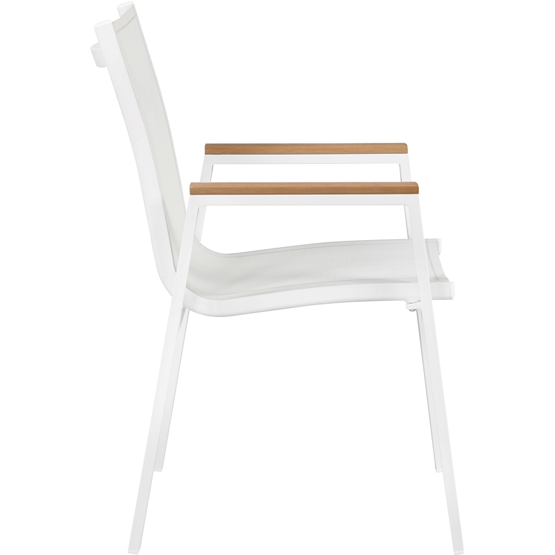 Meridian Furniture Nizuc Off White Outdoor Patio Dining Chair (Set of 2)