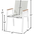 Meridian Furniture Nizuc Off White Outdoor Patio Dining Chair (Set of 2)