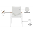 Meridian Furniture Nizuc Off White Outdoor Patio Dining Chair (Set of 2)