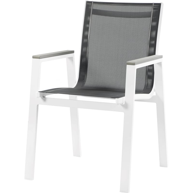 Meridian Furniture Nizuc Black Outdoor Patio Dining Arm Chair (Set of 2)