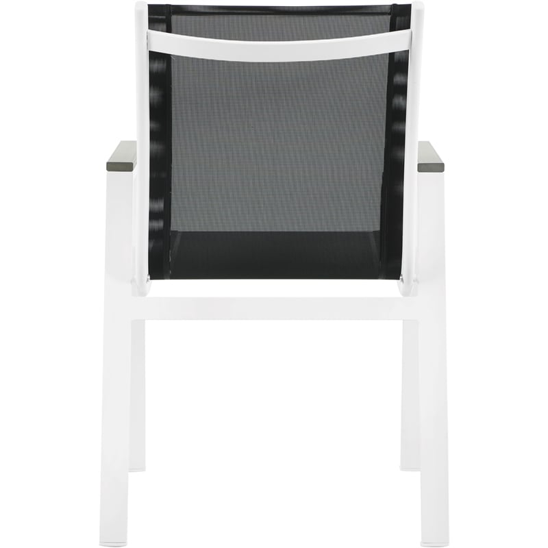Meridian Furniture Nizuc Black Outdoor Patio Dining Arm Chair (Set of 2)