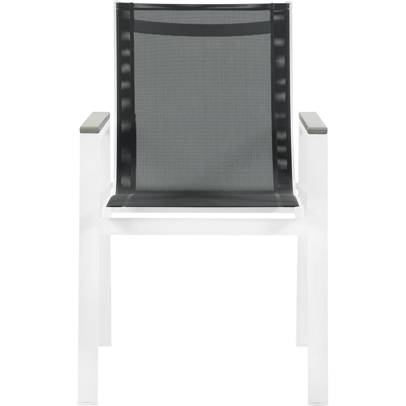 Meridian Furniture Nizuc Black Outdoor Patio Dining Arm Chair (Set of 2)