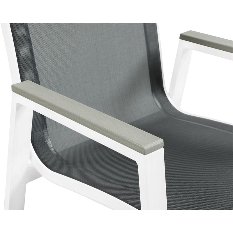 Meridian Furniture Nizuc Black Outdoor Patio Dining Arm Chair (Set of 2)