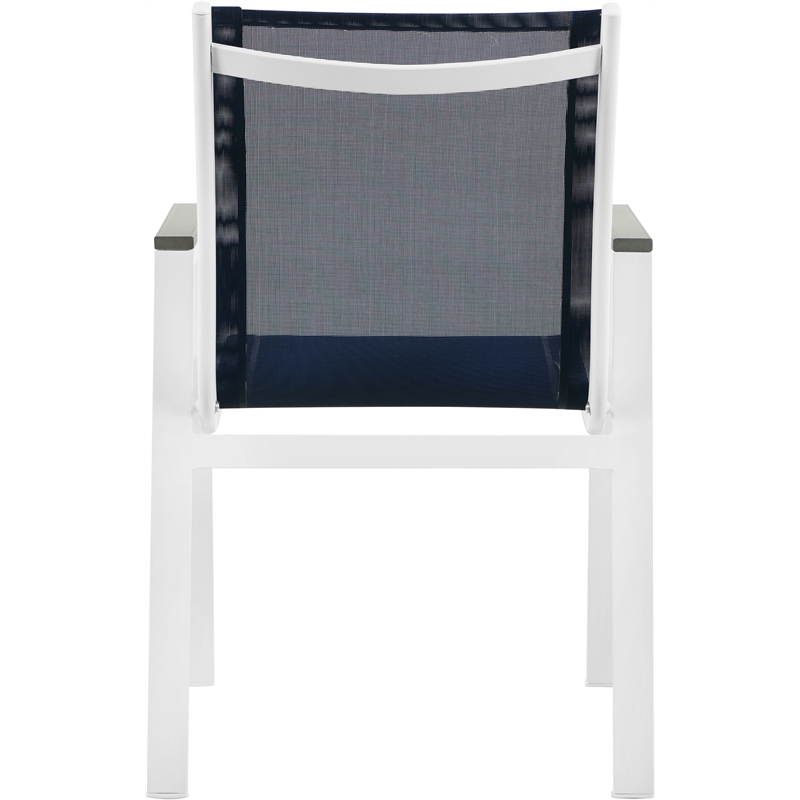 Meridian Furniture Nizuc Navy Outdoor Patio Dining Arm Chair (Set of 2)