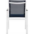 Meridian Furniture Nizuc Navy Outdoor Patio Dining Arm Chair (Set of 2)