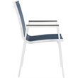 Meridian Furniture Nizuc Navy Outdoor Patio Dining Arm Chair (Set of 2)