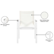 Meridian Furniture Nizuc Off White Outdoor Patio Dining Chair (Set of 2)
