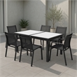 Meridian Furniture Nizuc White Wood Outdoor Patio Dining Table