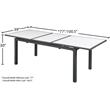Meridian Furniture Nizuc White Wood Outdoor Patio Dining Table