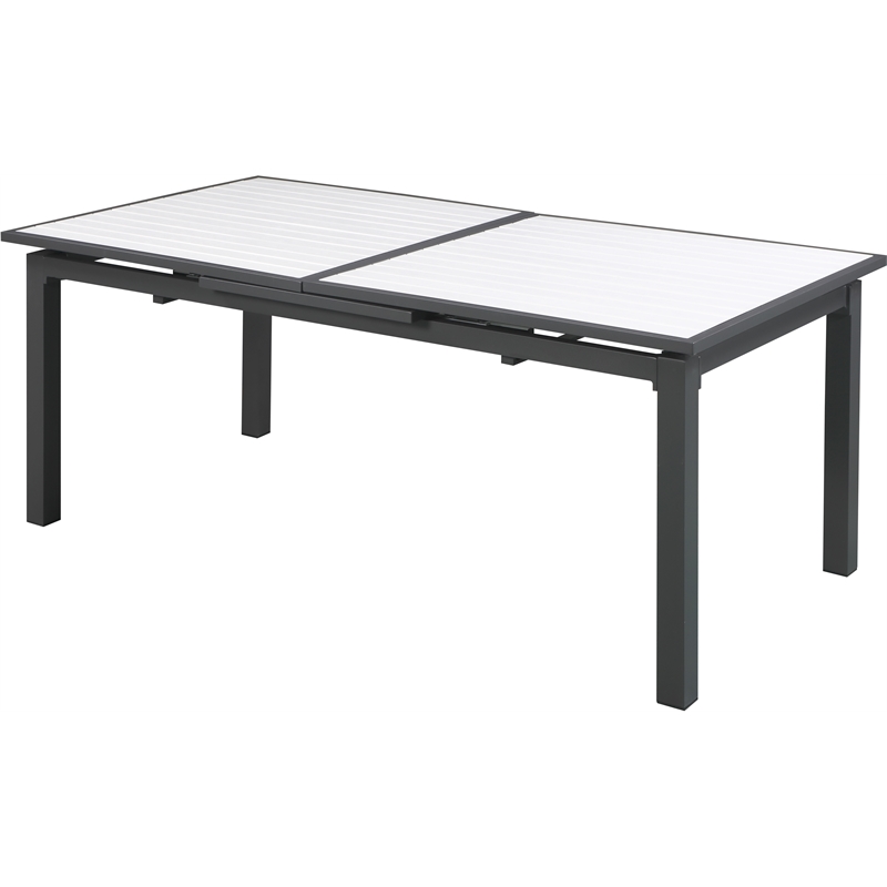 Meridian Furniture Nizuc White Wood Outdoor Patio Dining Table