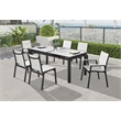 Meridian Furniture Nizuc White Wood Outdoor Patio Dining Table