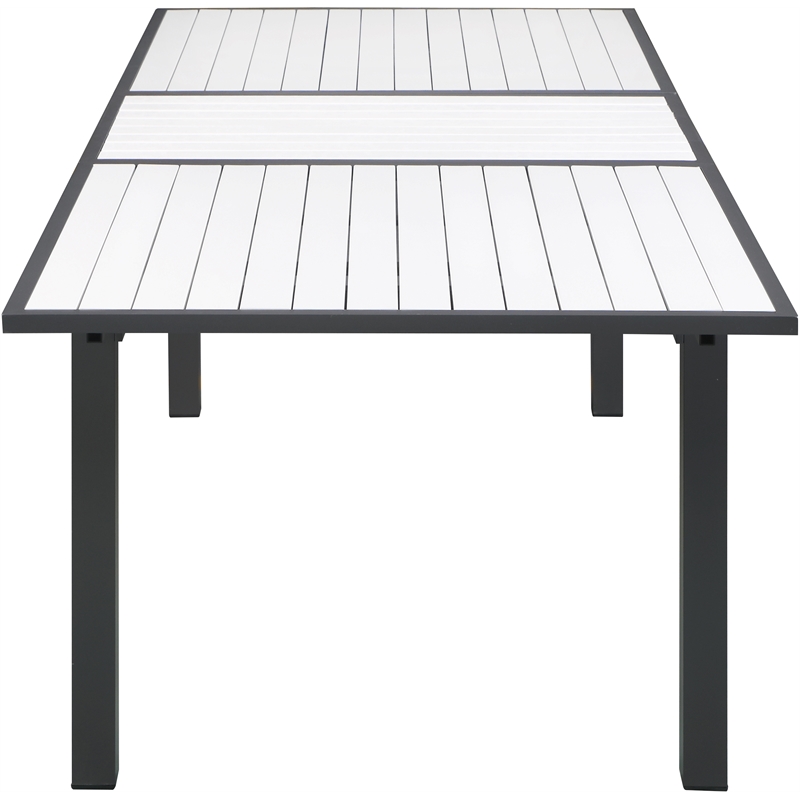 Meridian Furniture Nizuc White Wood Outdoor Patio Dining Table