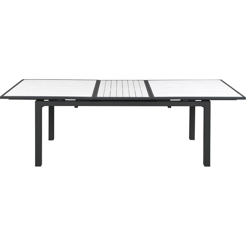 Meridian Furniture Nizuc White Wood Outdoor Patio Dining Table