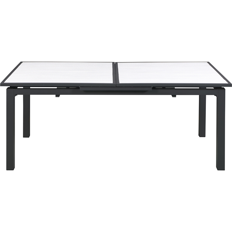 Meridian Furniture Nizuc White Wood Outdoor Patio Dining Table