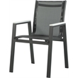 Meridian Furniture Nizuc Black Outdoor Patio Dining Arm Chair (Set of 2)