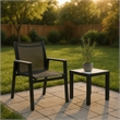 Meridian Furniture Nizuc Black Outdoor Patio Dining Arm Chair (Set of 2)
