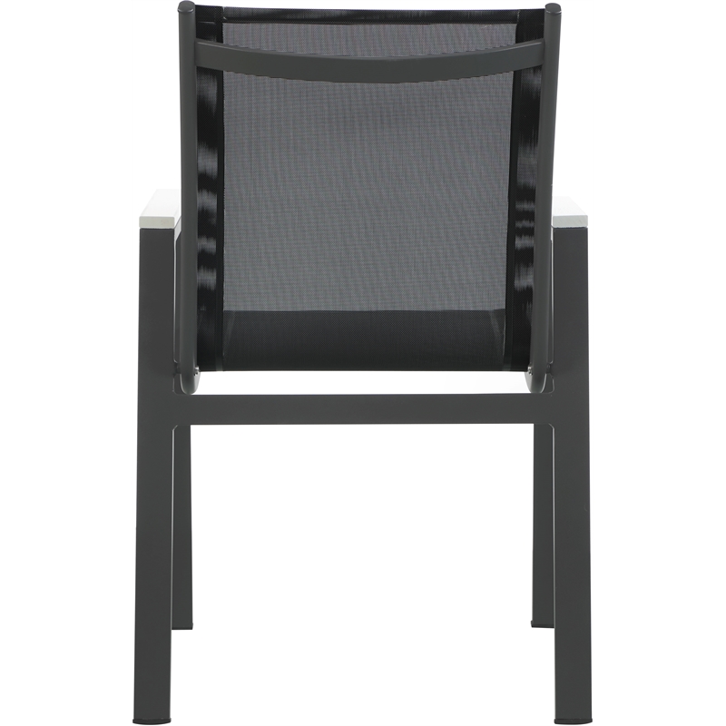 Meridian Furniture Nizuc Black Outdoor Patio Dining Arm Chair (Set of 2)