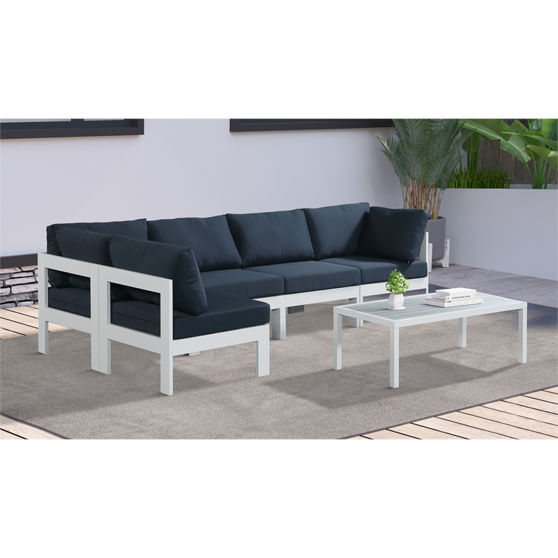 Meridian Furniture Nizuc Navy Outdoor Patio Modular Sectional