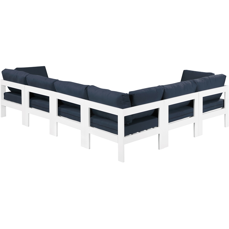 Meridian Furniture Nizuc Navy Outdoor Patio Modular Sectional