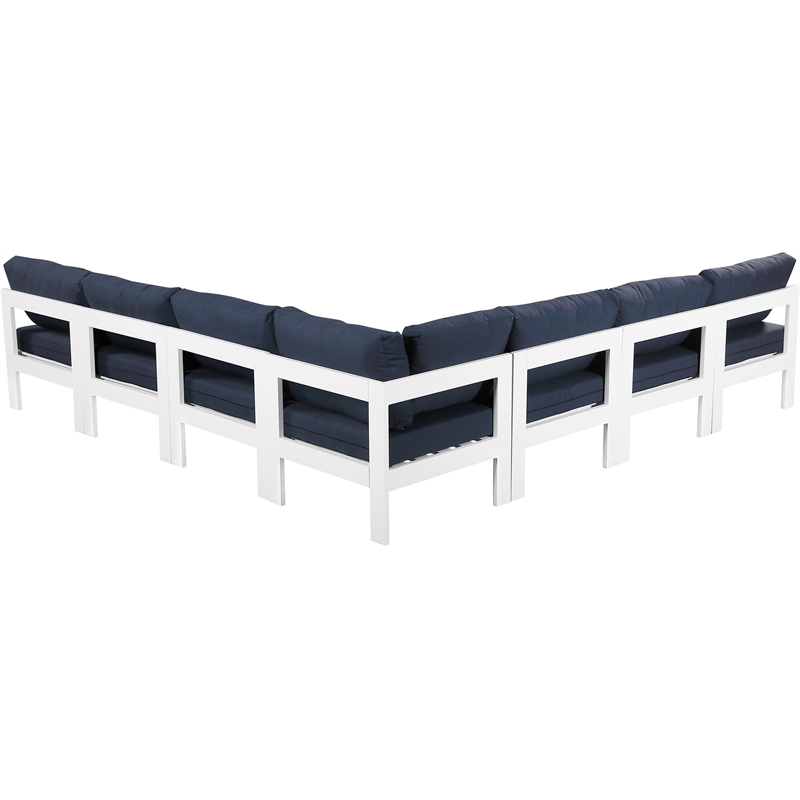 Meridian Furniture Nizuc Navy Outdoor Patio Modular Sectional