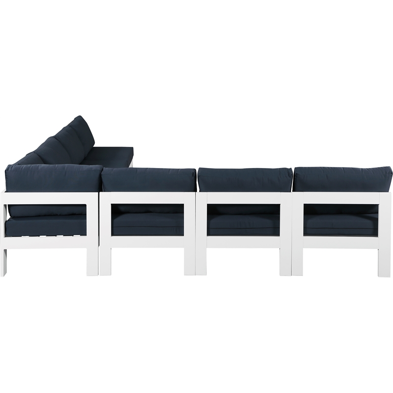 Meridian Furniture Nizuc Navy Outdoor Patio Modular Sectional