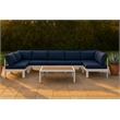 Meridian Furniture Nizuc Navy Outdoor Patio Modular Sectional