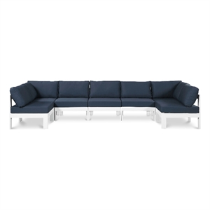 Meridian Furniture Nizuc Navy Outdoor Patio Modular Sectional