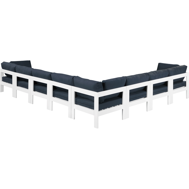 Meridian Furniture Nizuc Navy Outdoor Patio Modular Sectional
