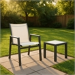 Meridian Furniture Nizuc Off White Outdoor Patio Dining Chair (Set of 2)