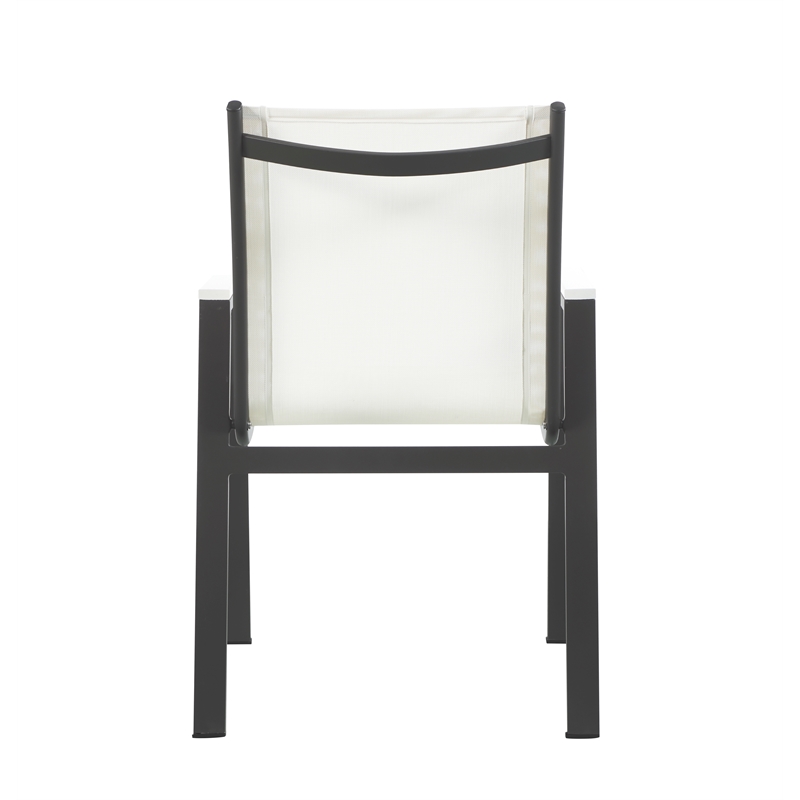 Meridian Furniture Nizuc Off White Outdoor Patio Dining Chair (Set of 2)