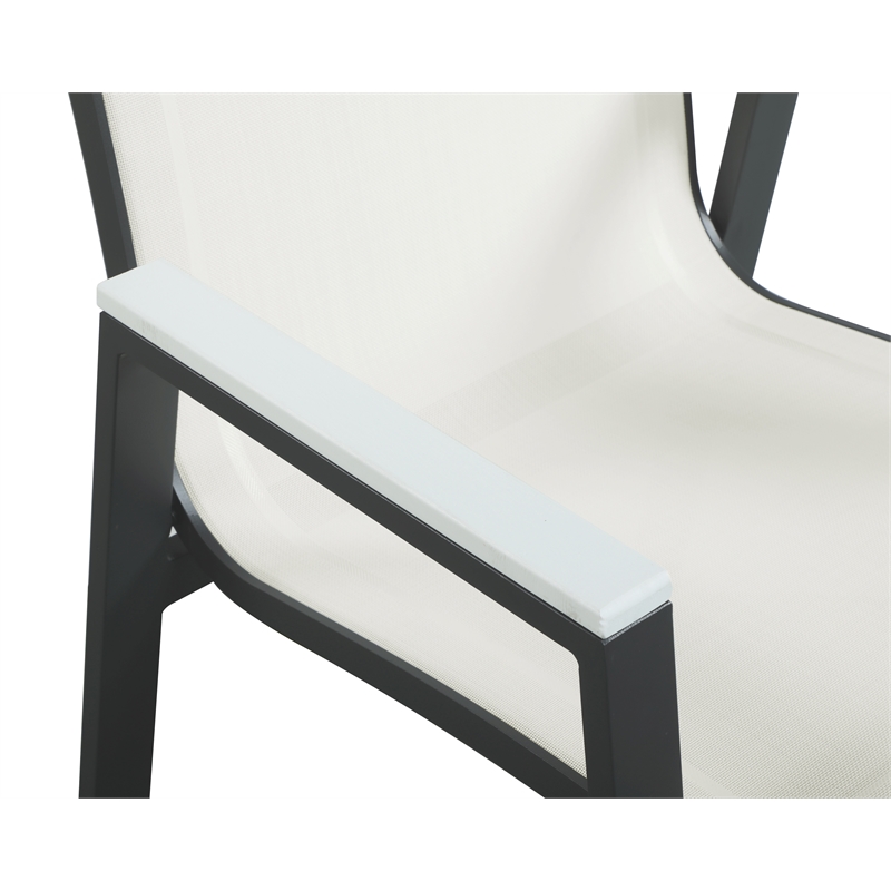 Meridian Furniture Nizuc Off White Outdoor Patio Dining Chair (Set of 2)