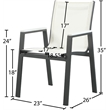 Meridian Furniture Nizuc Off White Outdoor Patio Dining Chair (Set of 2)