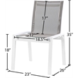 Meridian Furniture Nizuc Grey Outdoor Patio Dining Chair (Set of 2)