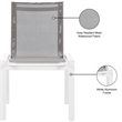 Meridian Furniture Nizuc Grey Outdoor Patio Dining Chair (Set of 2)