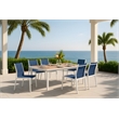 Meridian Furniture Nizuc Navy Outdoor Patio Dining Chair (Set of 2)