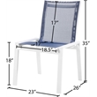 Meridian Furniture Nizuc Navy Outdoor Patio Dining Chair (Set of 2)
