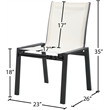 Meridian Furniture Nizuc Off White Outdoor Patio Dining Chair (Set of 2)