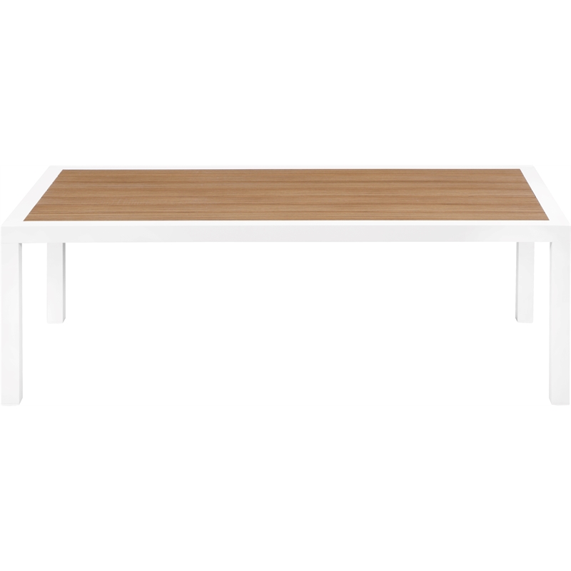Meridian Furniture Nizuc Brown Wood Outdoor Patio Coffee Table