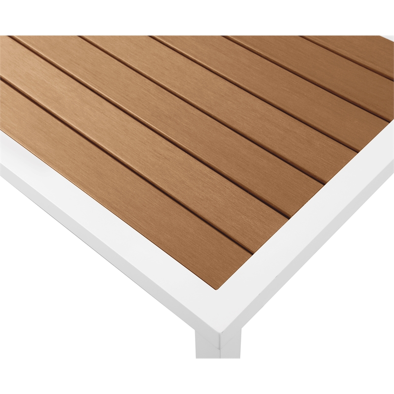 Meridian Furniture Nizuc Brown Wood Outdoor Patio Coffee Table