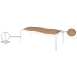 Meridian Furniture Nizuc Brown Wood Outdoor Patio Coffee Table