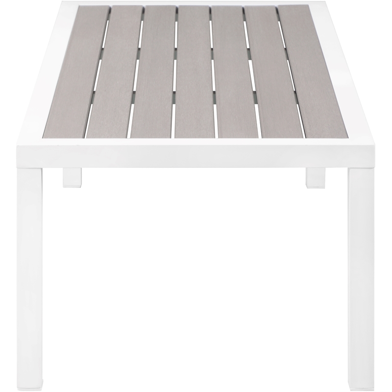 Meridian Furniture Nizuc Grey Wood Outdoor Patio Coffee Table