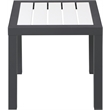 Meridian Furniture Nizuc White Wood Outdoor Patio End Table
